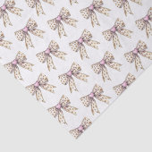 Papier Mousseline Coeur rose léopard fille Bow Anniversaire (Détail)