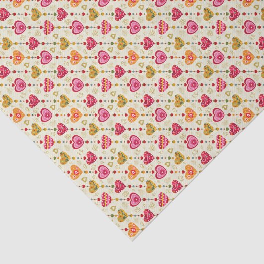 Papier Mousseline Coeurs (Détail)