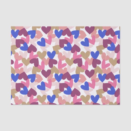 Papier Mousseline Coeurs (Recto)