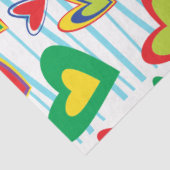 Papier Mousseline Coeurs à main colorée Tissu Papier (Détail)