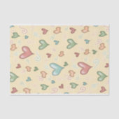 Papier Mousseline Coeurs amusants pour bébé (Recto)