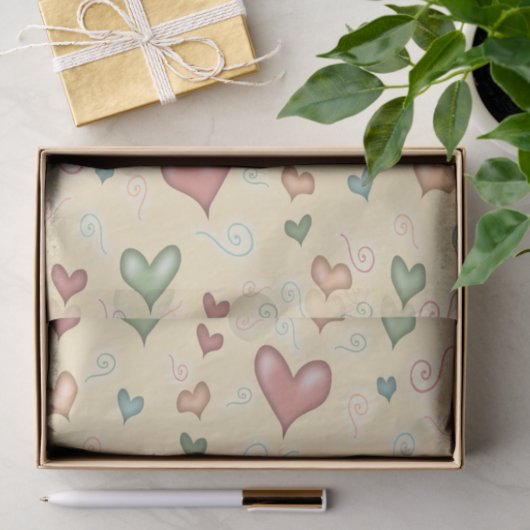 Papier Mousseline Coeurs amusants pour bébé (Cadeau)