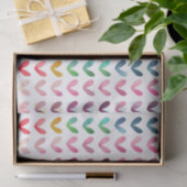 Papier Mousseline Coeurs aquarelle (Cadeau)