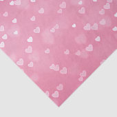 Papier Mousseline Cœurs blancs roses Anniversaire (Détail)