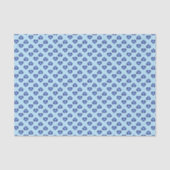 Papier Mousseline Coeurs bleus (Recto)