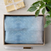Papier Mousseline Coeurs bleus Abstraits (Cadeau)