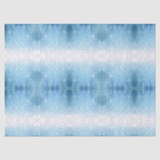 Papier Mousseline Coeurs bleus Abstraits (Recto)