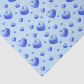 Papier Mousseline Cœurs Bleus Bébé (Détail)
