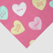 Papier Mousseline Coeurs bonbons de Saint-Valentin classiques (Détail)