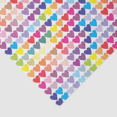 Papier Mousseline Coeurs colorés Girly d'arc-en-ciel (Détail)