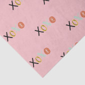 Papier Mousseline Cœurs Colorés "XOXO" Saint-Valentin (Détail)