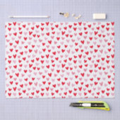 Papier Mousseline Coeurs d'amour mignons rose et rouge Valentine (Artisanat)