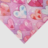 Papier Mousseline Coeurs d'aquarelle Abstraits (Détail)