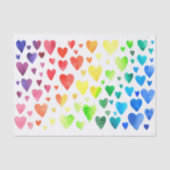 Papier Mousseline Coeurs d'arc-en-ciel (Recto)