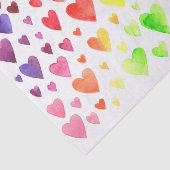 Papier Mousseline Coeurs d'arc-en-ciel (Détail)