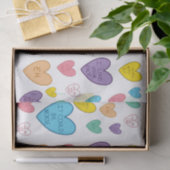 Papier Mousseline Coeurs de bonbons (Cadeau)