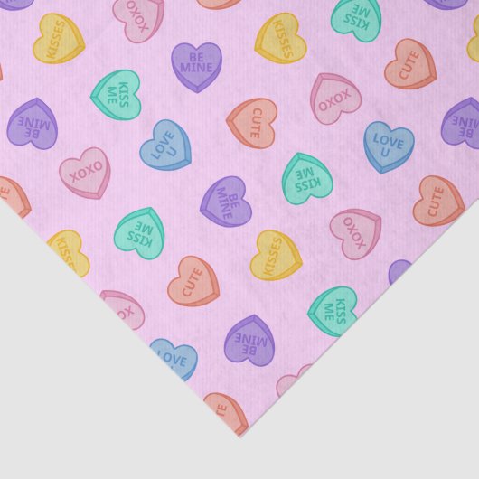 Papier Mousseline Coeurs de bonbons (Détail)