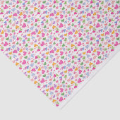 Papier Mousseline Coeurs de bonbons Aquarelle Pastel Rose Orange (Détail)