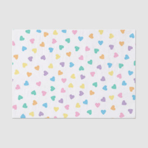 Papier Mousseline Coeurs de bonbons de Kawaii Pastel