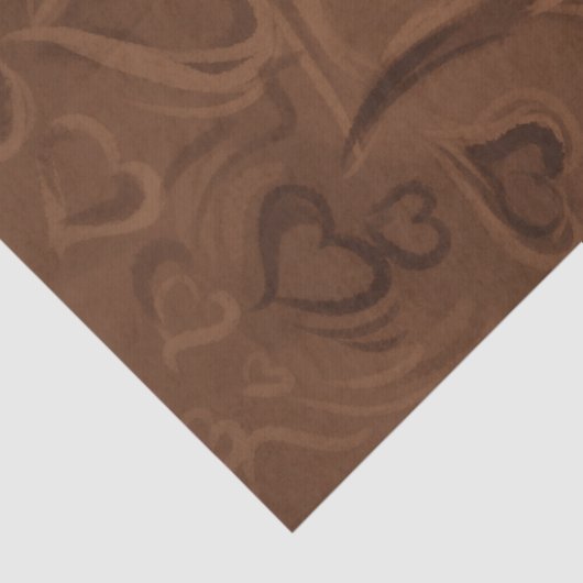 Papier Mousseline Coeurs de chocolat (Détail)