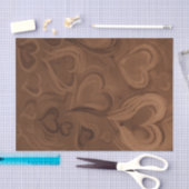 Papier Mousseline Coeurs de chocolat (Artisanat)