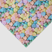 Papier Mousseline Coeurs de conversation de la sucrerie de Valentine (Détail)