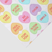 Papier Mousseline Coeurs de conversation Motif alternatif (Détail)