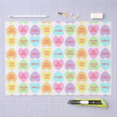 Papier Mousseline Coeurs de conversation Motif alternatif (Artisanat)