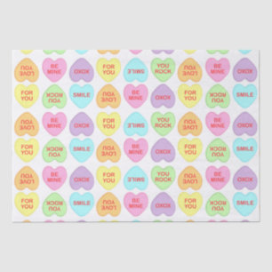 Papier Mousseline Coeurs de conversation Motif alternatif