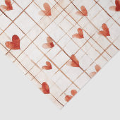 Papier Mousseline Coeurs de crème rouge Abstraits (Détail)