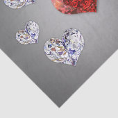 Papier Mousseline Coeurs de diamants précieux et élégants (Détail)