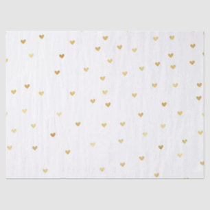 Papier Mousseline Coeurs de glamour d'or
