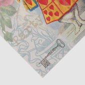 Papier Mousseline Cœurs de Lapin Blanc Alice Classique (Détail)
