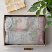 Papier Mousseline Cœurs de Lapin Blanc Alice Classique (Cadeau)