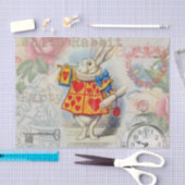 Papier Mousseline Cœurs de Lapin Blanc Alice Classique (Artisanat)