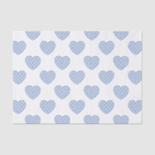 Papier Mousseline Coeurs de motif de rangées de roses de bleus