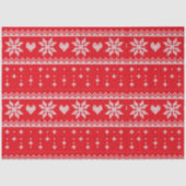 Papier Mousseline Coeurs de Noël Snowflakes Noël (Recto)