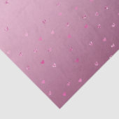 Papier Mousseline Coeurs de Parties scintillant en verre rose (Détail)