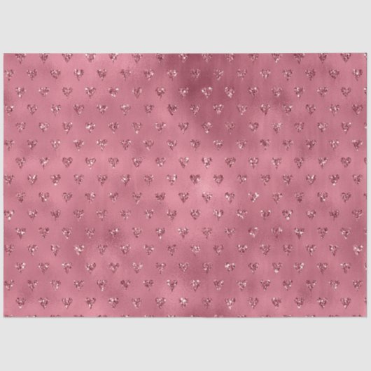 Papier Mousseline Coeurs de Parties scintillant rouge brillant (Recto)