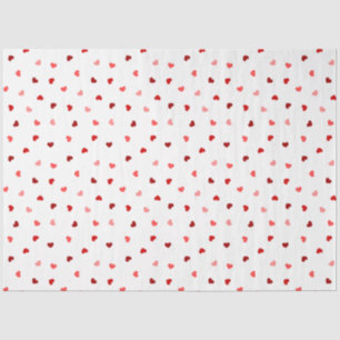 Papier Mousseline Coeurs de Saint Valentin en blanc