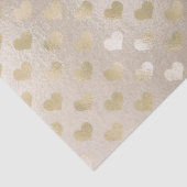 Papier Mousseline Coeurs d'or blanc (Détail)