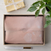 Papier Mousseline Coeurs d'or rose (Cadeau)
