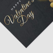 Papier Mousseline Coeurs d'or sophistiqués sur un Arrière - plan noi (Détail)