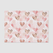 Papier Mousseline Coeurs Empreintes de léopard Brown roses Anniversa (Recto)
