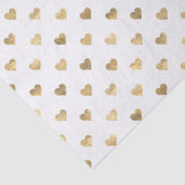 Papier Mousseline Cœurs en feuille d'or (Détail)