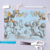 PAPIER MOUSSELINE COEURS ET ANGELS PAPIER EN TISSU DE BÂTIMENT (Artisanat)