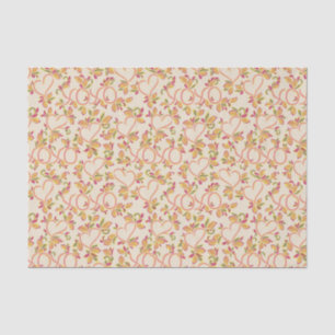 Papier Mousseline Coeurs et fleurs La Saint Valentin