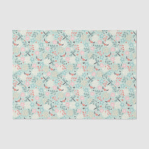Papier Mousseline Coeurs et libellules Plutôt Floral