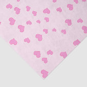 Papier Mousseline Coeurs flottants roses (Détail)