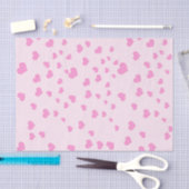Papier Mousseline Coeurs flottants roses (Artisanat)